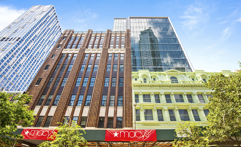 Macy's storefront (right) in Brooklyn