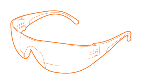 Safety glasses illustration