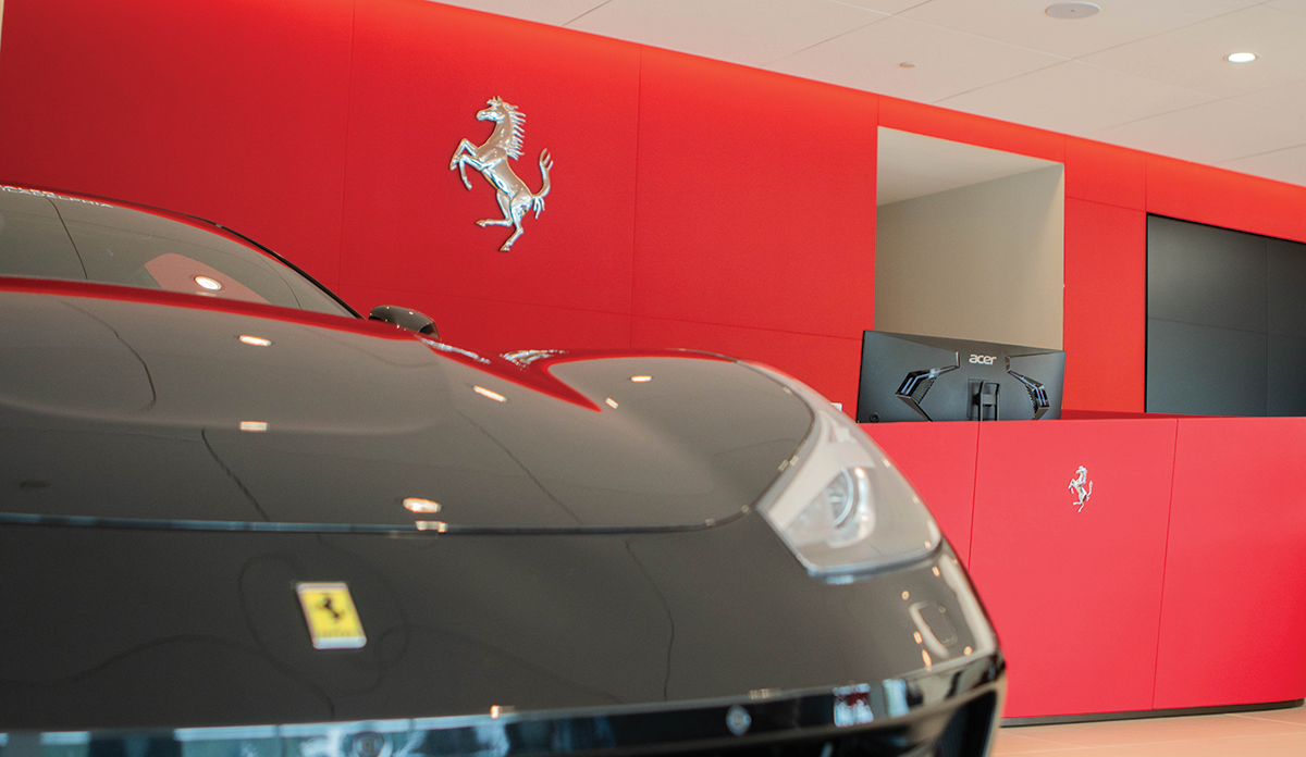 Ferrari in show room