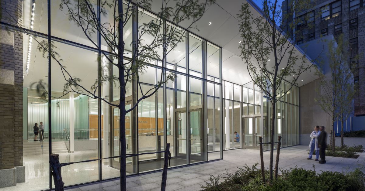 curtain wall at health facility