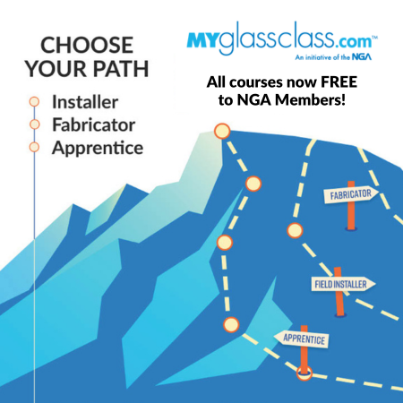 choose your path with myglassclass online training for installers, fabricators, apprentices