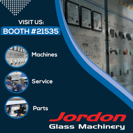 visit Jordon Glass at GlassBuild booth 21535