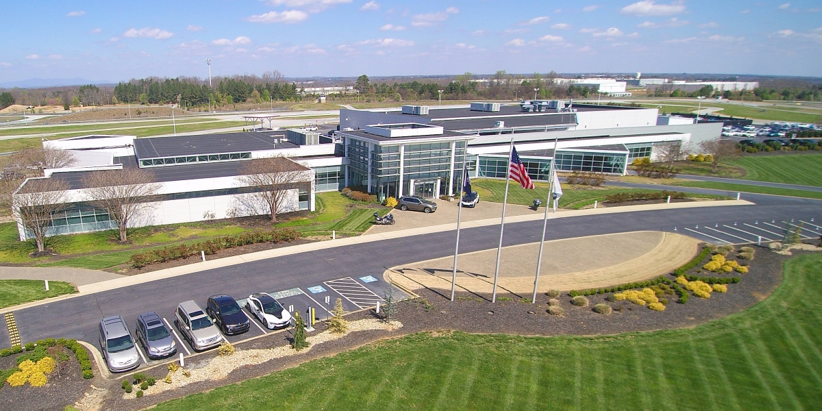 drone shot of BMW facility