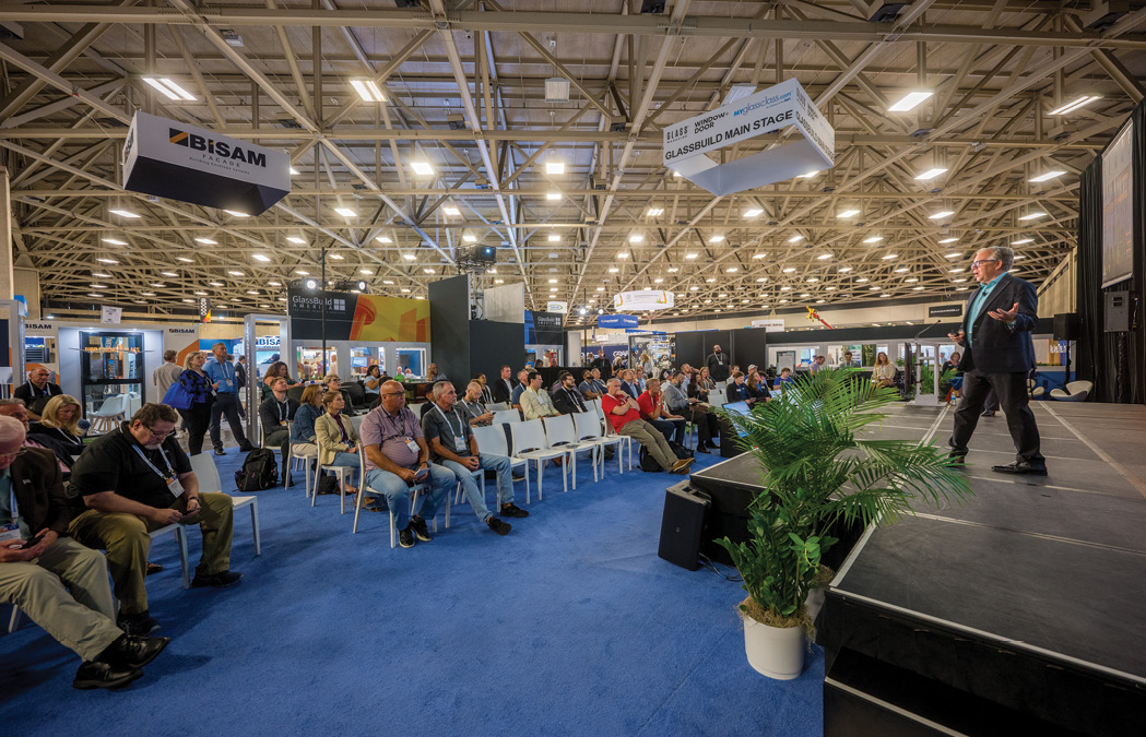 Main Stage presentation at GlassBuild