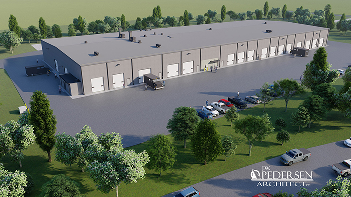 Architect’s rendering of the completed 65,000 sq ft facility