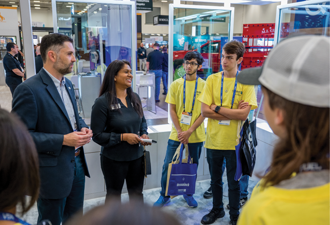 Students at GlassBuild