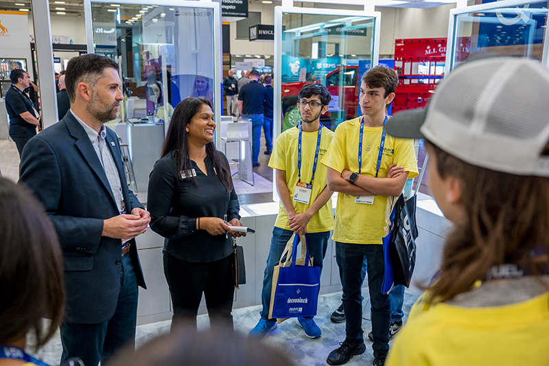 Students at GlassBuild