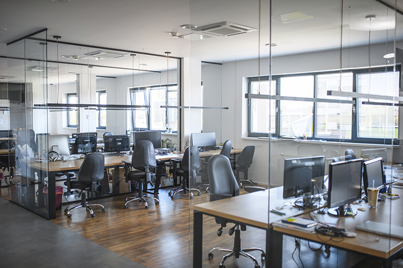 Interior glass office