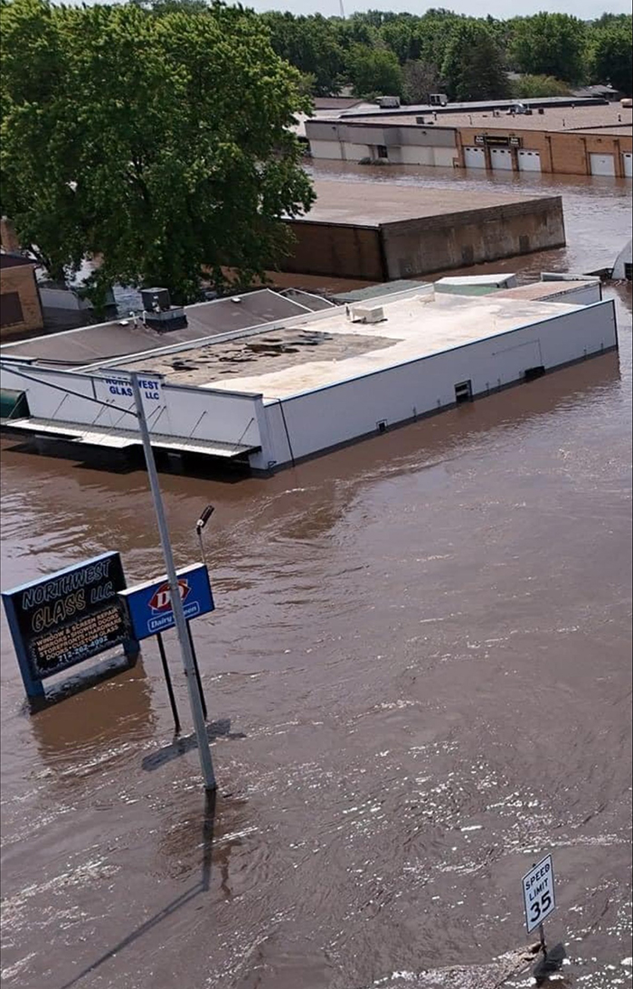 Northwest facility after flooding